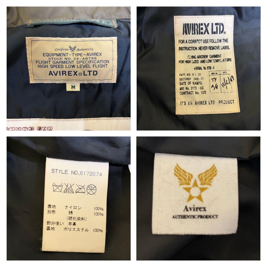 AVIREX 60周年記念/STYLE 6172074羊革使用フライトジャケット