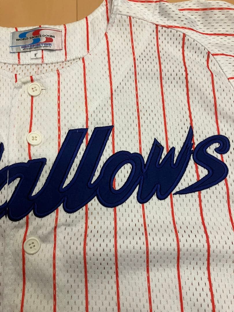 東京ヤクルトスワローズ　シャープ産業　ユニフォーム　当時　ミズノ　復刻　無地