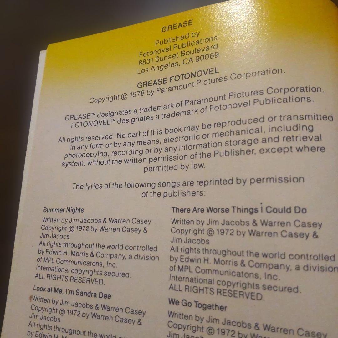 GREASE fotonobel 1978年