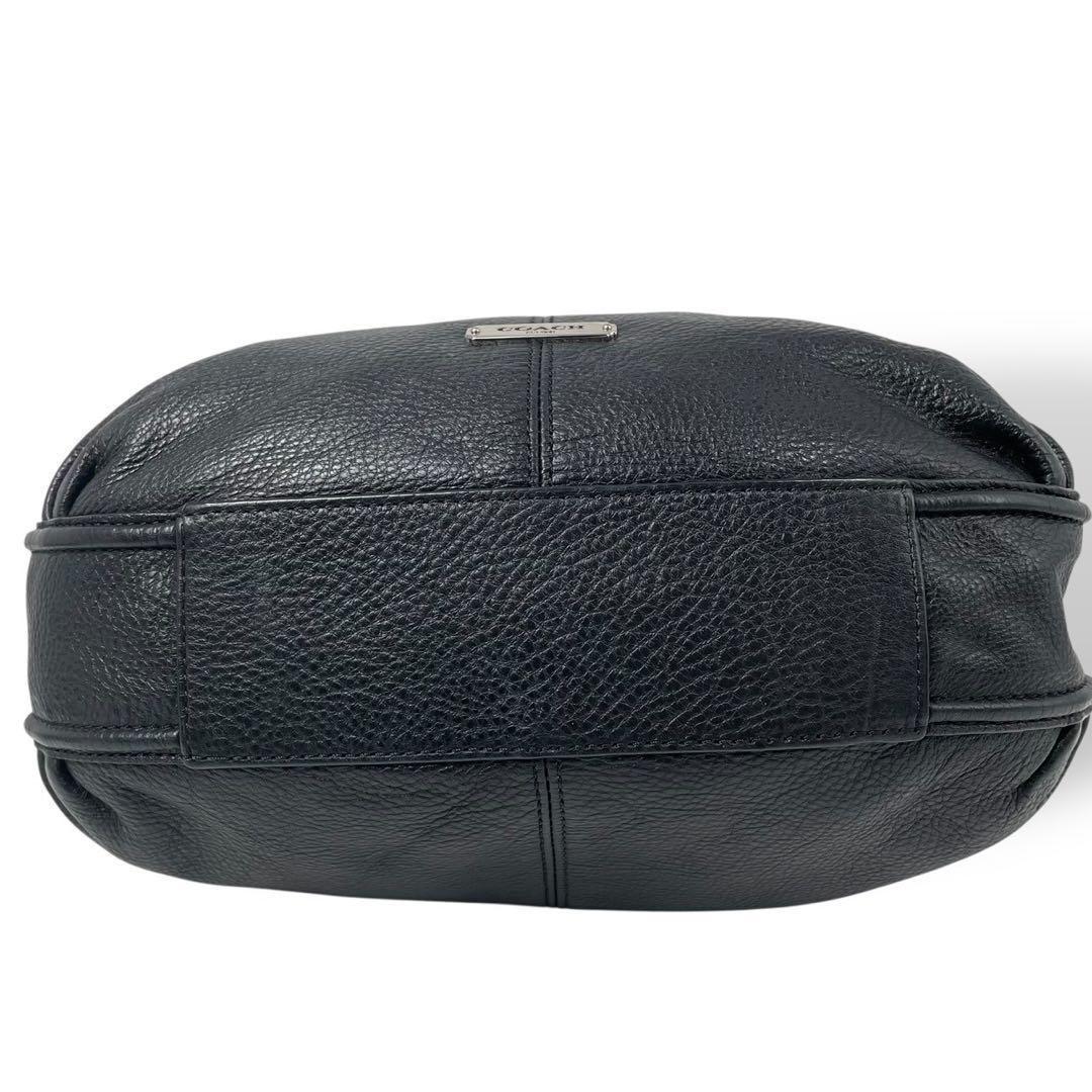 美品 4789 COACH コーチ ショルダーバッグ レザー ブラック