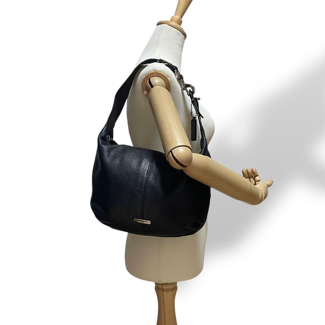 美品 4789 COACH コーチ ショルダーバッグ レザー ブラック