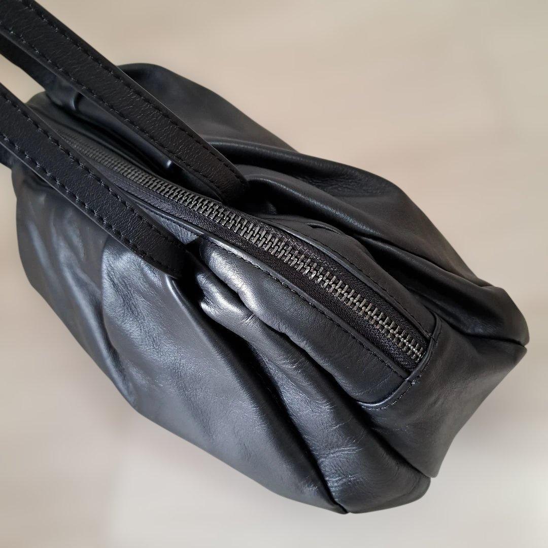 earPAPILLONNER 《本革/430g》コロンボストンバッグ　ブラック