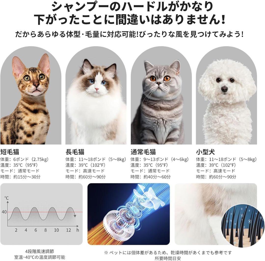 新品❣️ ドライハウス 犬用 猫用 ドライヤー ペットドライルーム 62L 大容量