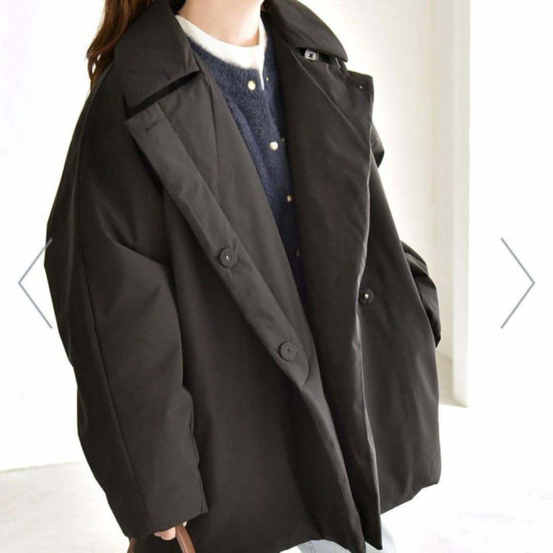 新品　タグ付きquaranciel 中綿 テーラード ミドル Wボタン