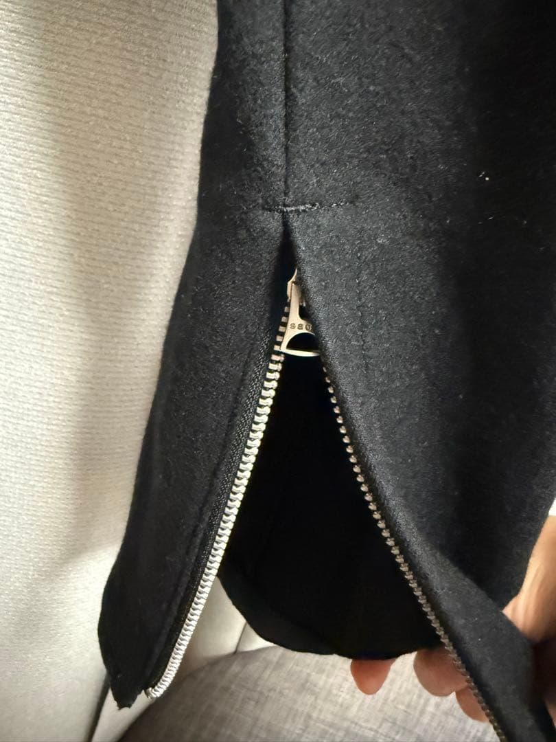 sacai ライダースデザイン メルトン パンツ