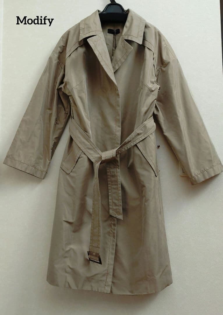 【新品タグ付き】Modify トレンチ コート ロング　ワールド　82,950円