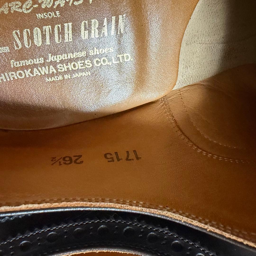 美品　SCOTCH GRAIN スコッチグレイン　ダークブラウン ウィングチップ