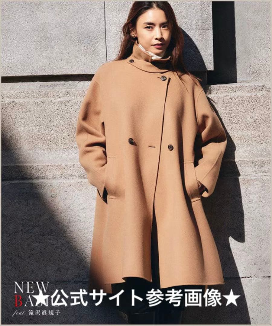 ♡23区♡【滝沢眞規子さん着用】ウールリバー チェスターコート♡完売38キャメル