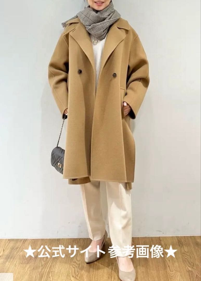 ♡23区♡【滝沢眞規子さん着用】ウールリバー チェスターコート♡完売38キャメル