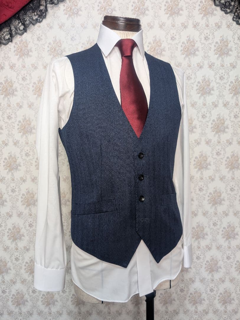 【極美品】スーツセレクト スリーピース スーツ A4