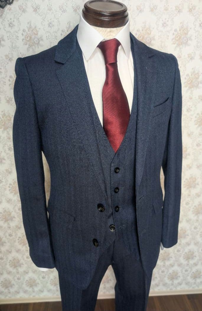 【極美品】スーツセレクト スリーピース スーツ A4