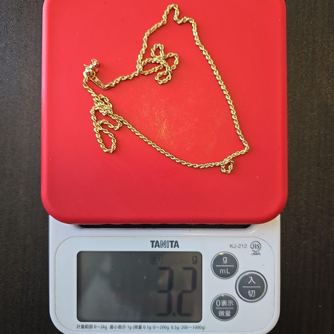 地金ネックレスK18YG/50cm/3.2g