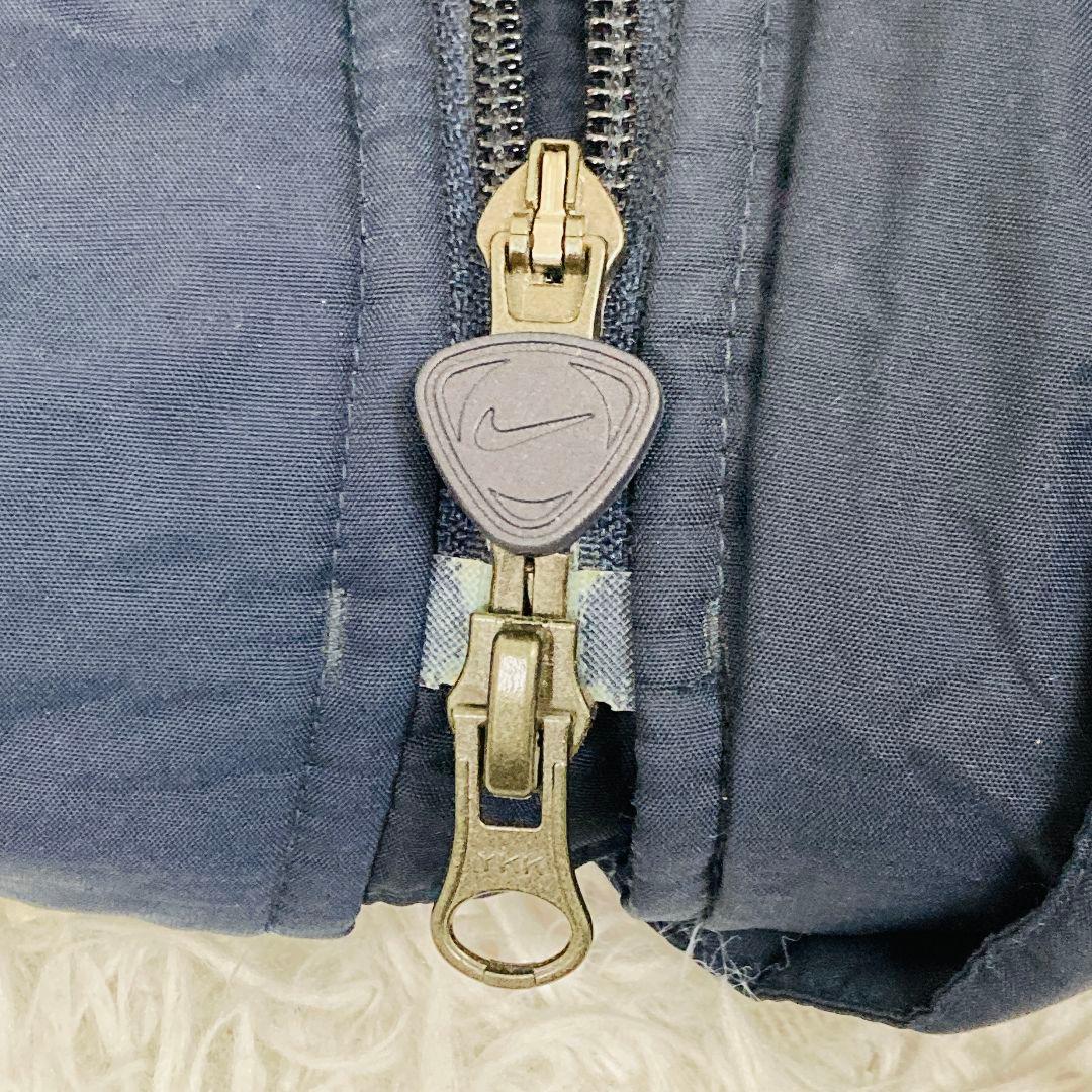 NIKE ナイキ ベンチコート Mサイズ ワンポイント サイドライン 紺
