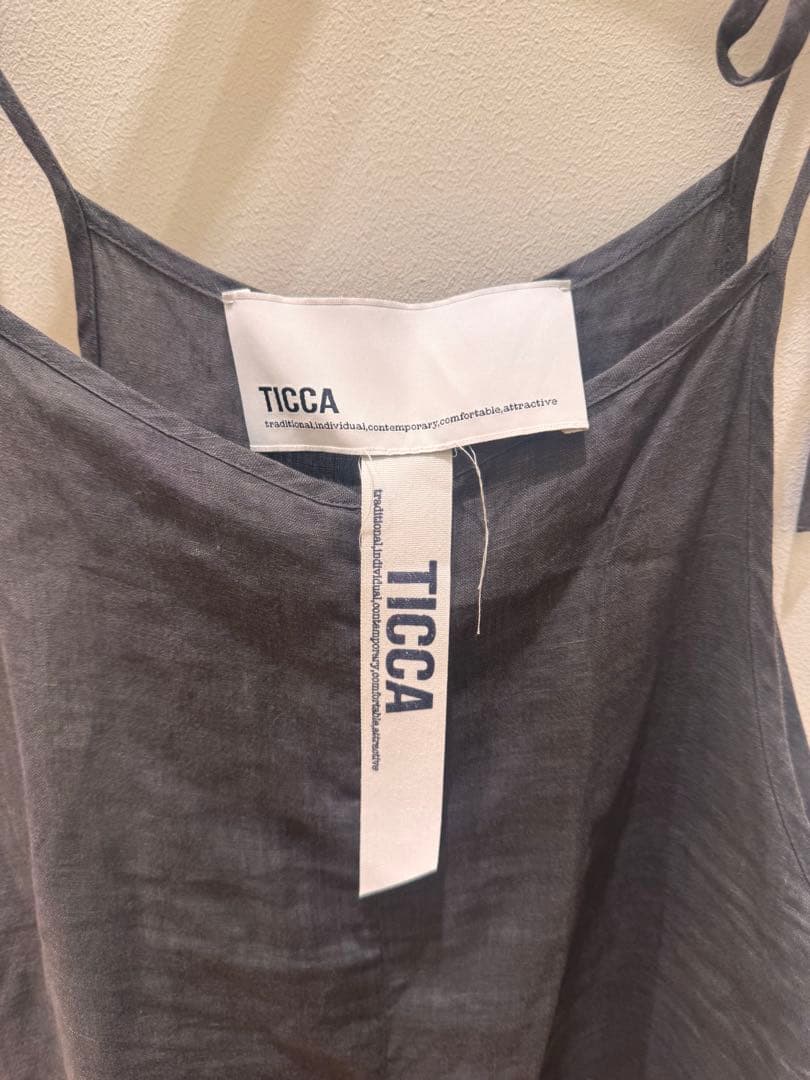 TICCA リネンコンビネゾン　2025ss グレー