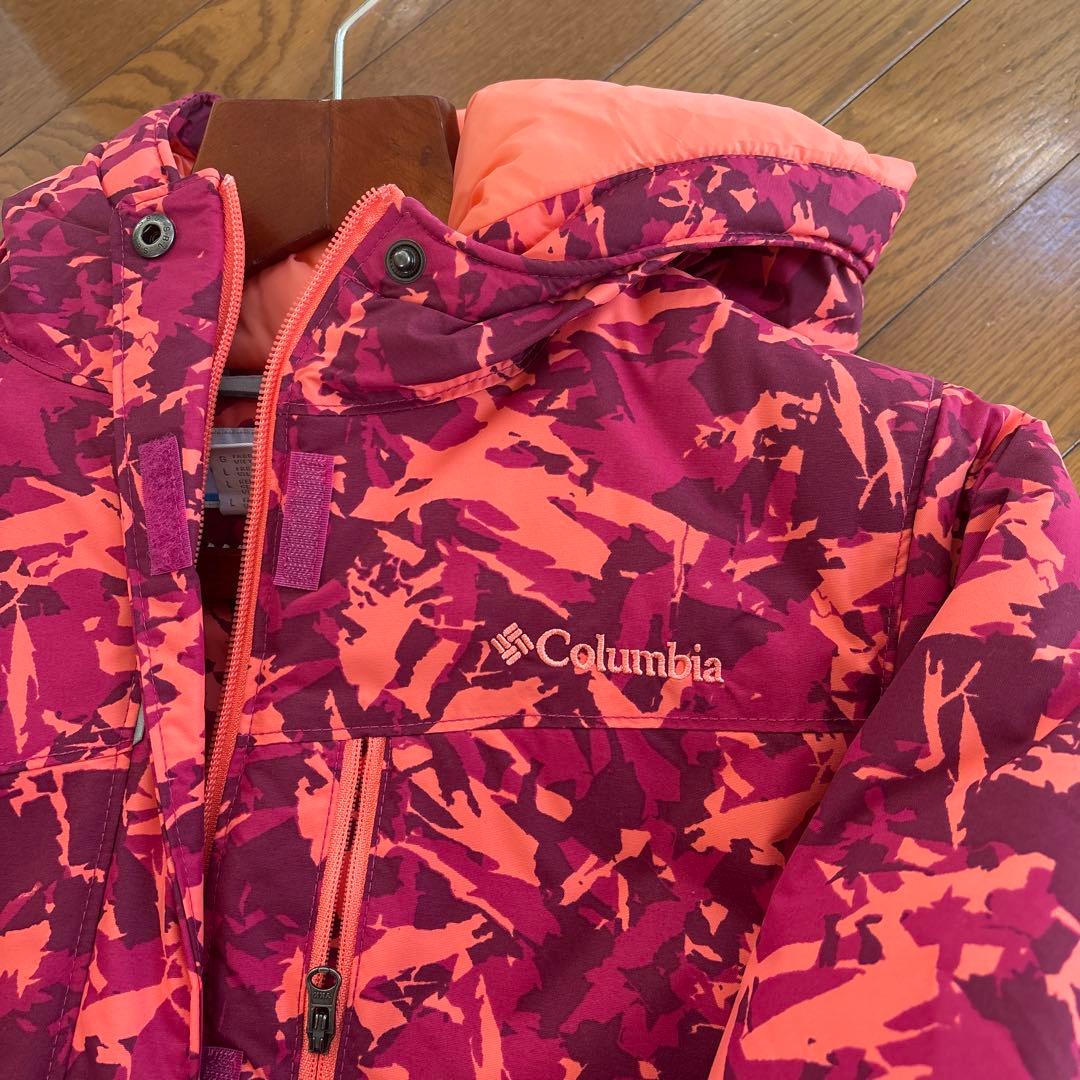 Columbia 子ども用スキーウェア ピンク/オレンジ