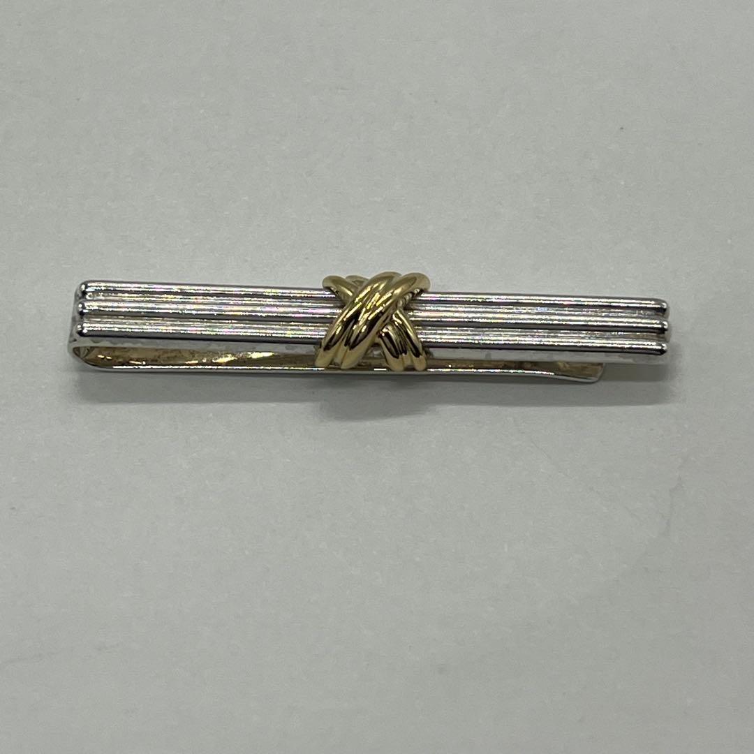 ティファニー TIFFANY シグネチャークロス ネクタイピン コンビ 希少