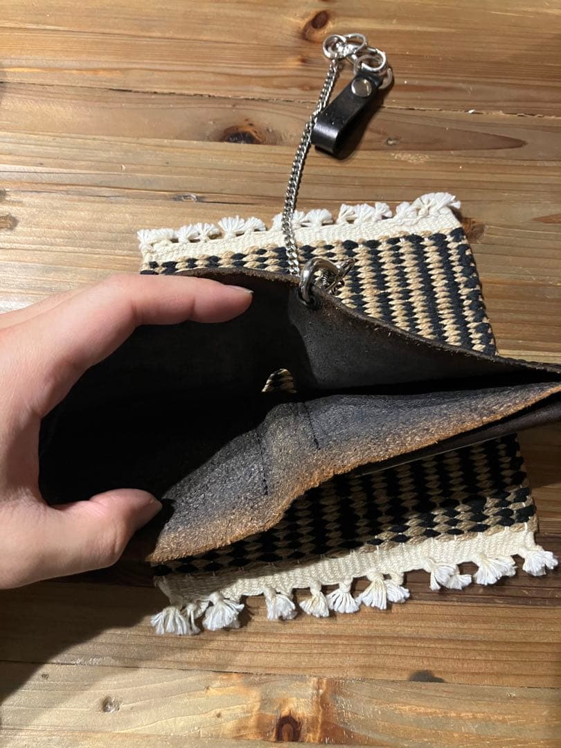 無骨 レザーウォレット チェーン付き ブラック｜ミニマル アメカジ