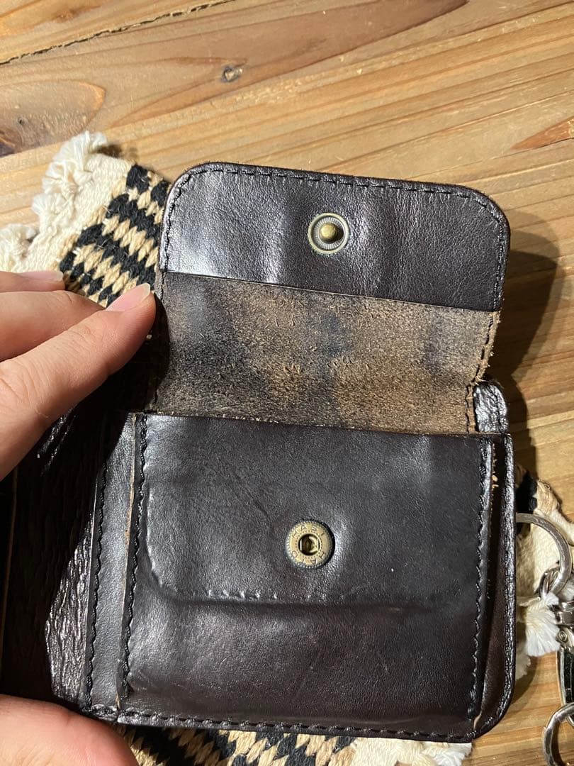 無骨 レザーウォレット チェーン付き ブラック｜ミニマル アメカジ