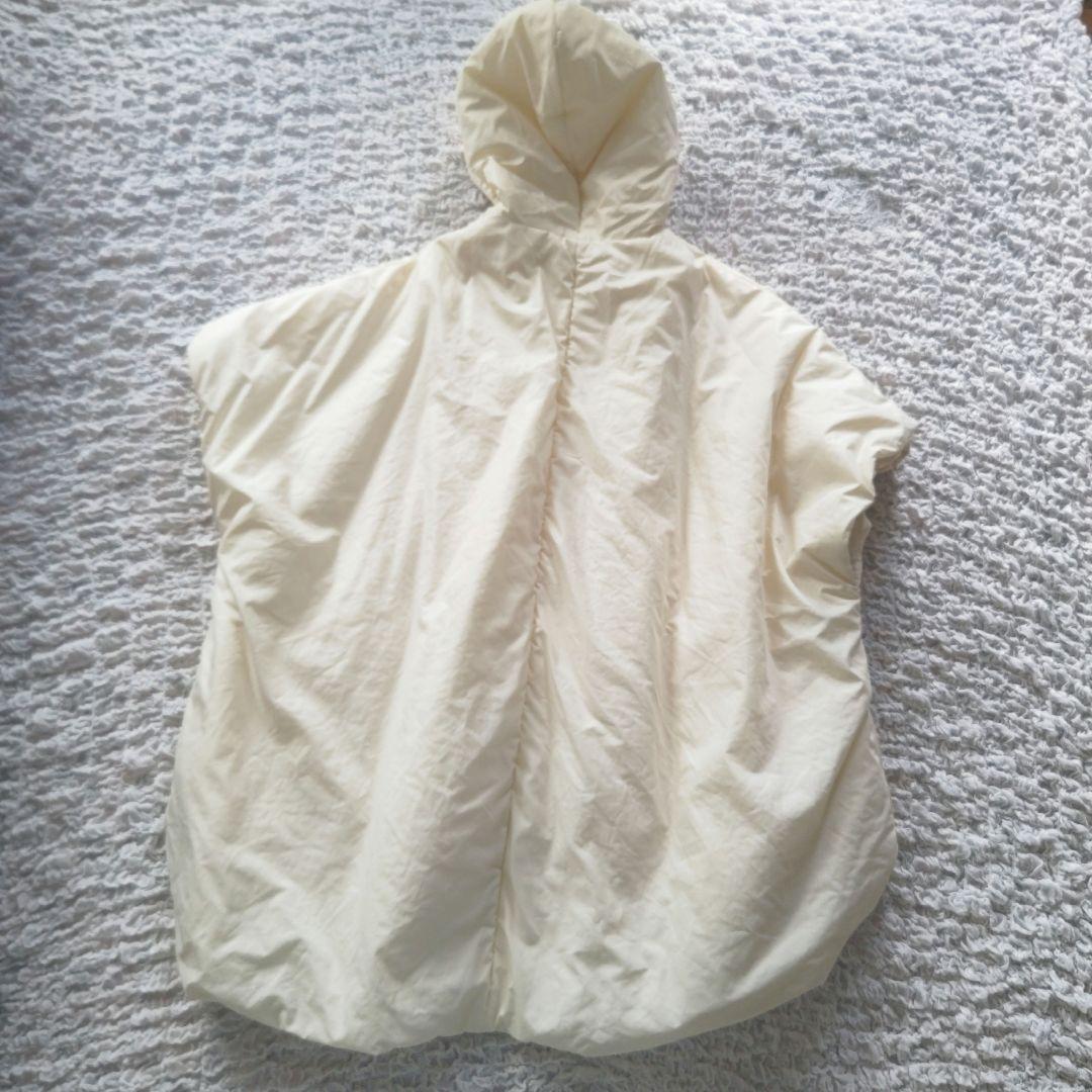 ✨美品✨プロタゴニスタ　フード付き　ポンチョコート　ミルキーホワイト　日本製