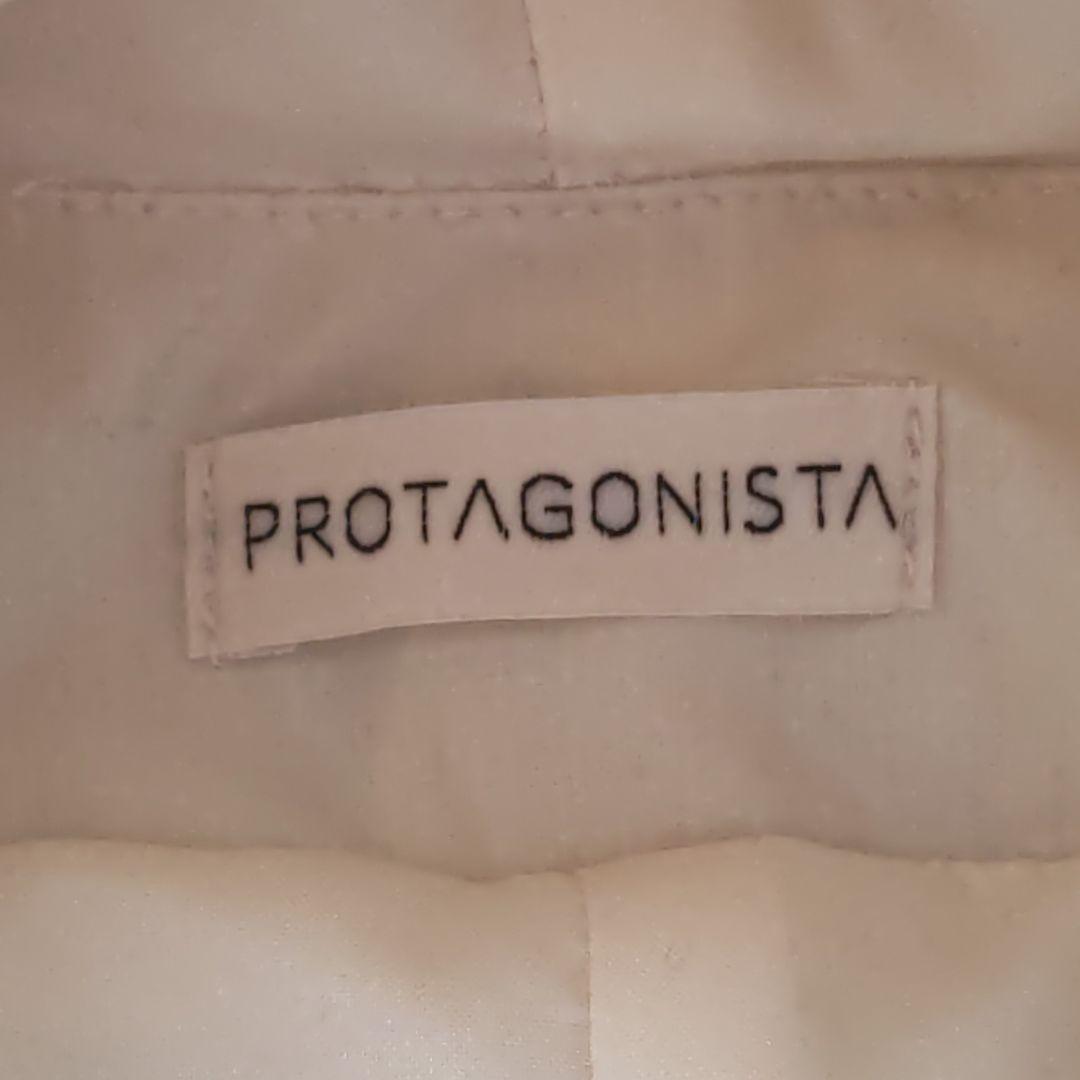 ✨美品✨プロタゴニスタ　フード付き　ポンチョコート　ミルキーホワイト　日本製