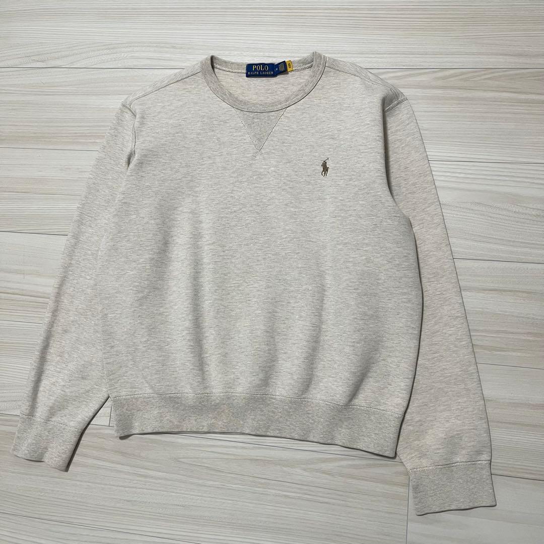 【美品】ポロラルフローレン スウェット トレーナー ベージュ 現行タグQR