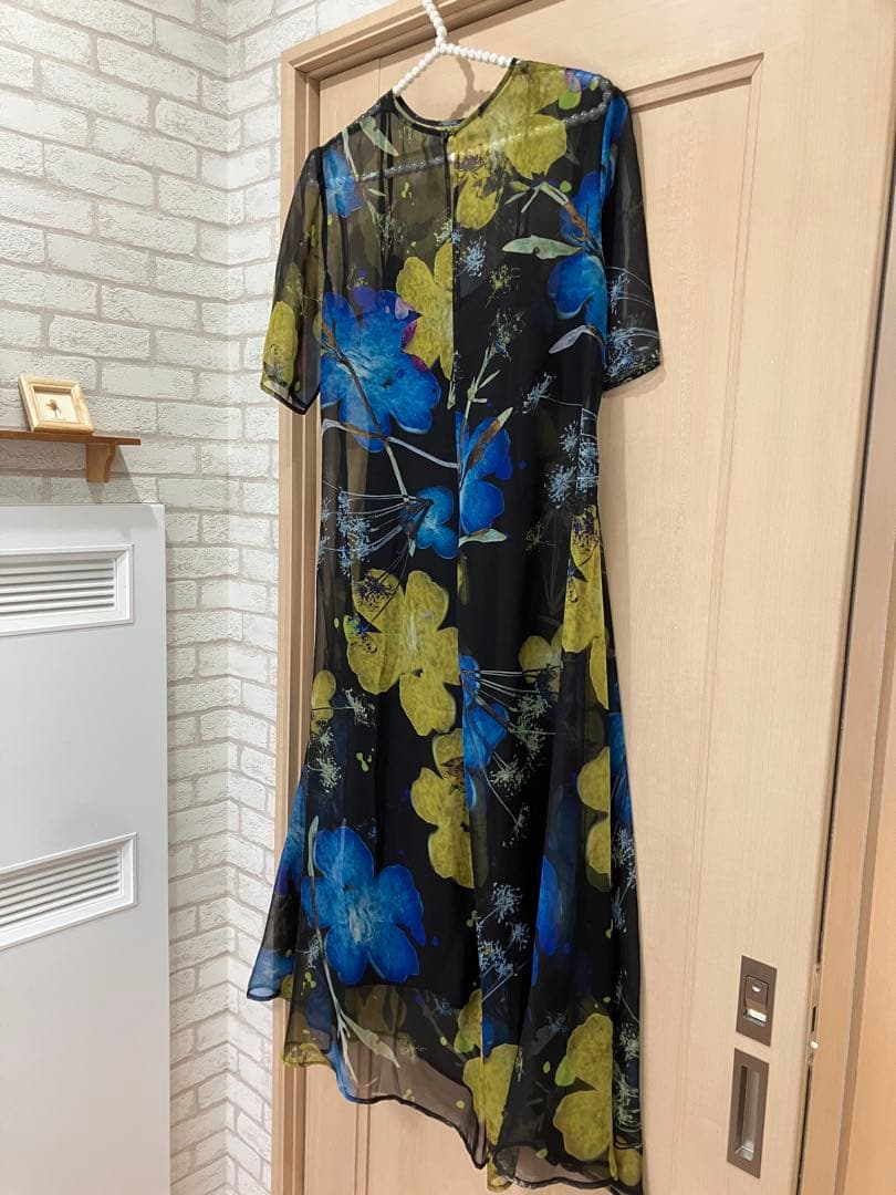 【美品】【AMERI/アメリ】SCAN FLOWER CHIFFON DRESS