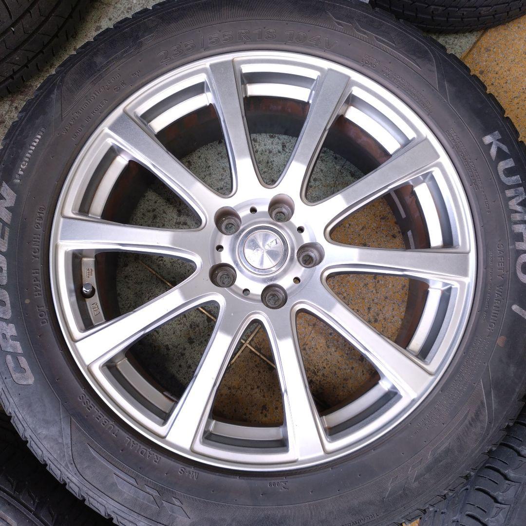 18インチアルミホイール ハリアーに 4本set タイヤ付、ホイールのみ発送可能