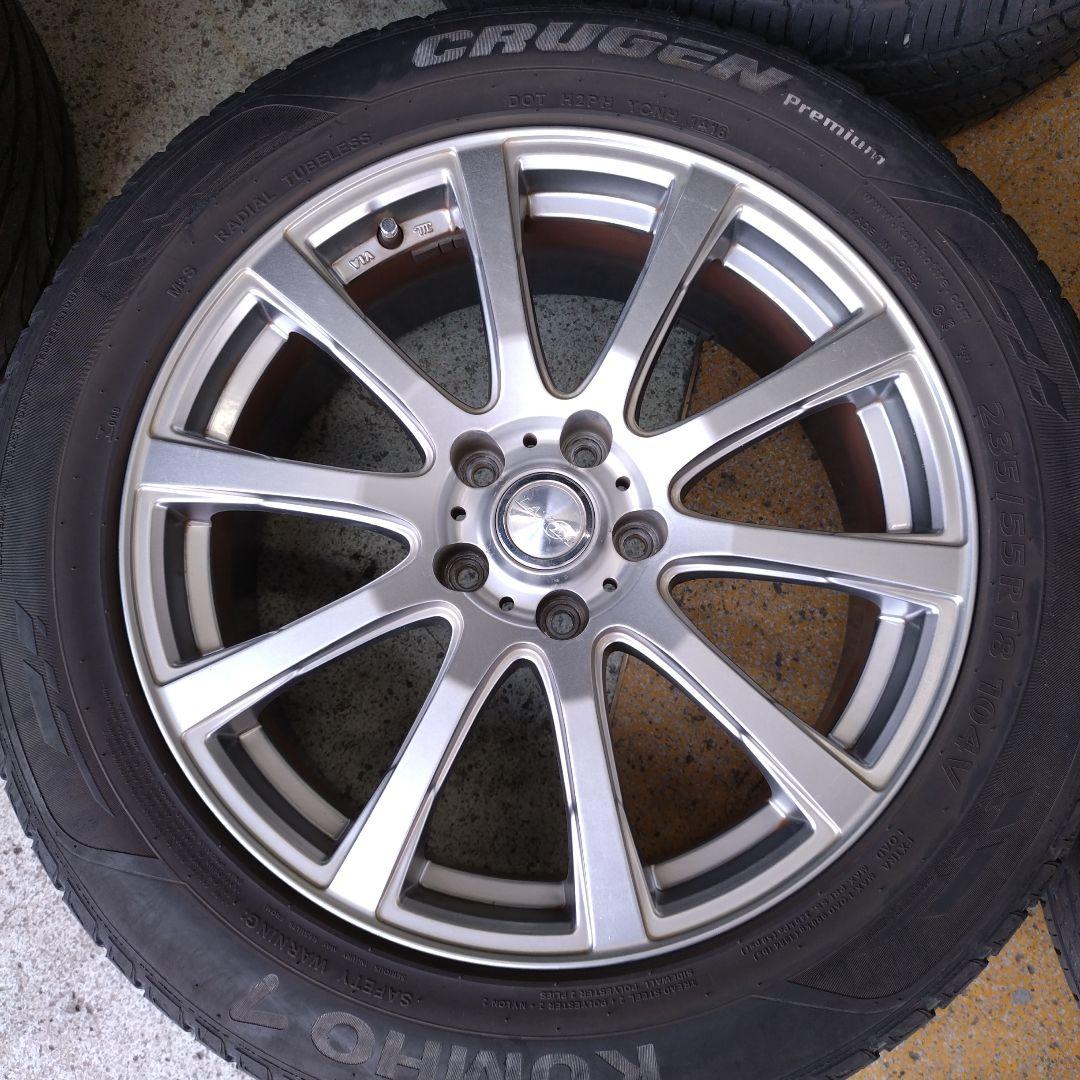 18インチアルミホイール ハリアーに 4本set タイヤ付、ホイールのみ発送可能