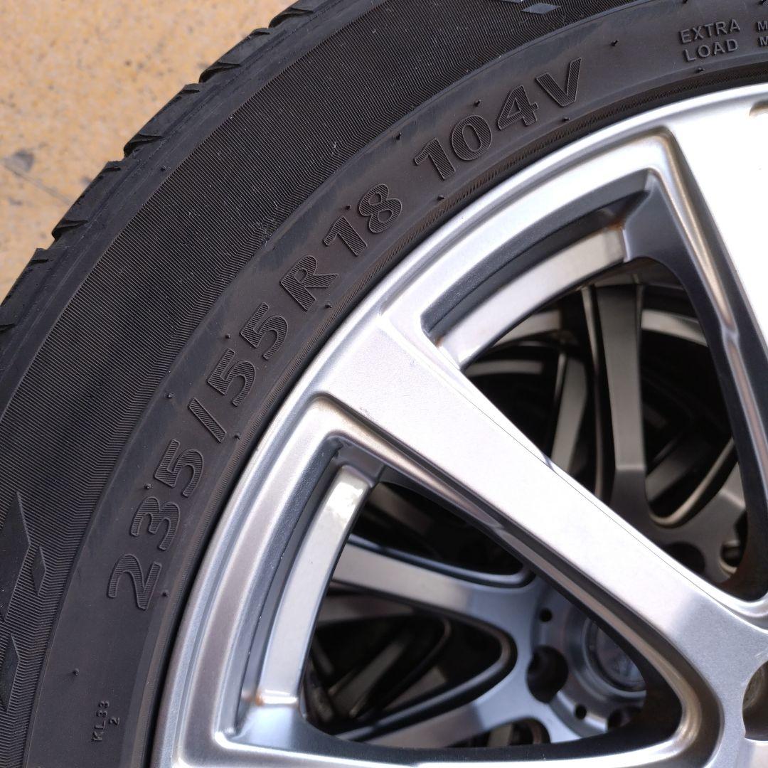 18インチアルミホイール ハリアーに 4本set タイヤ付、ホイールのみ発送可能