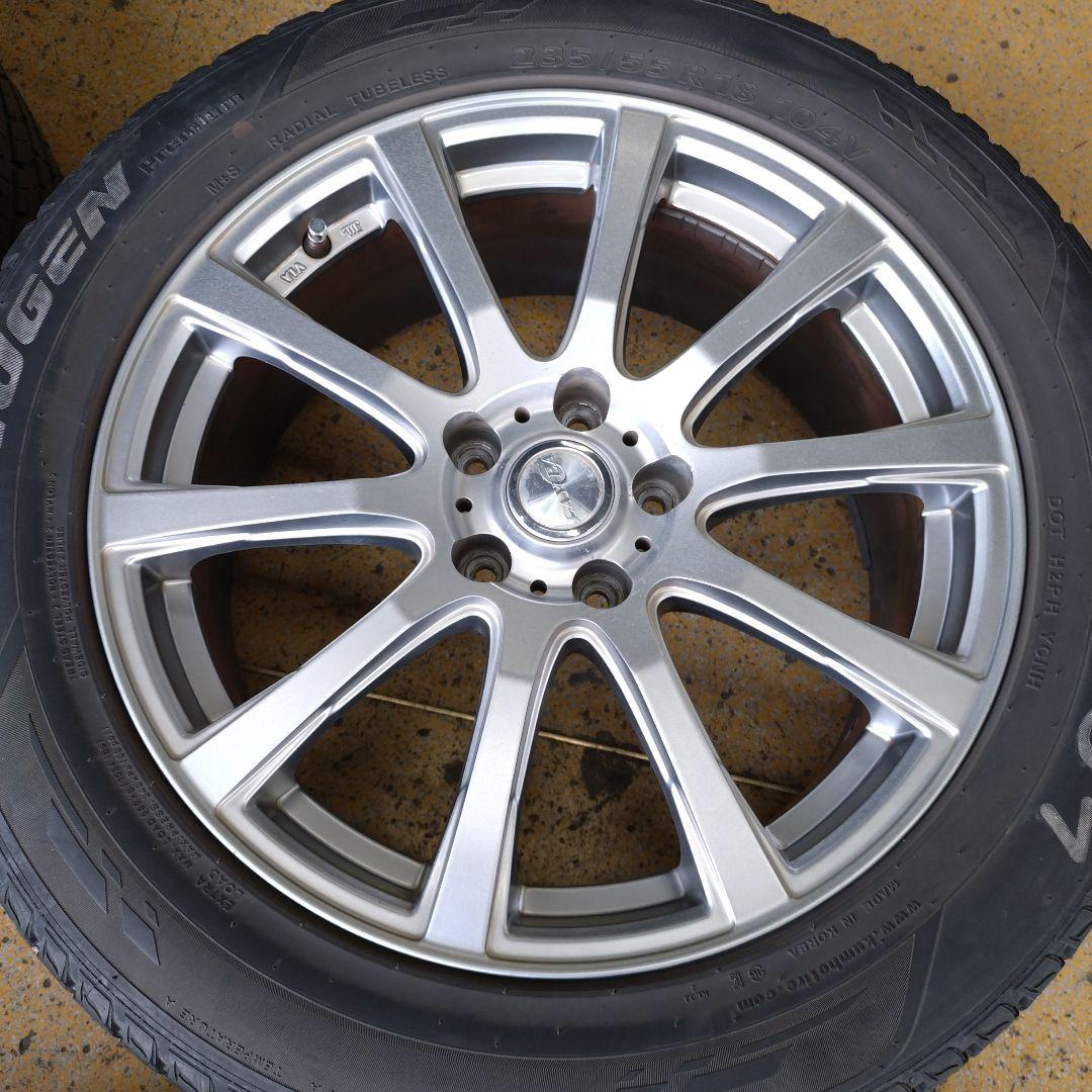 18インチアルミホイール ハリアーに 4本set タイヤ付、ホイールのみ発送可能