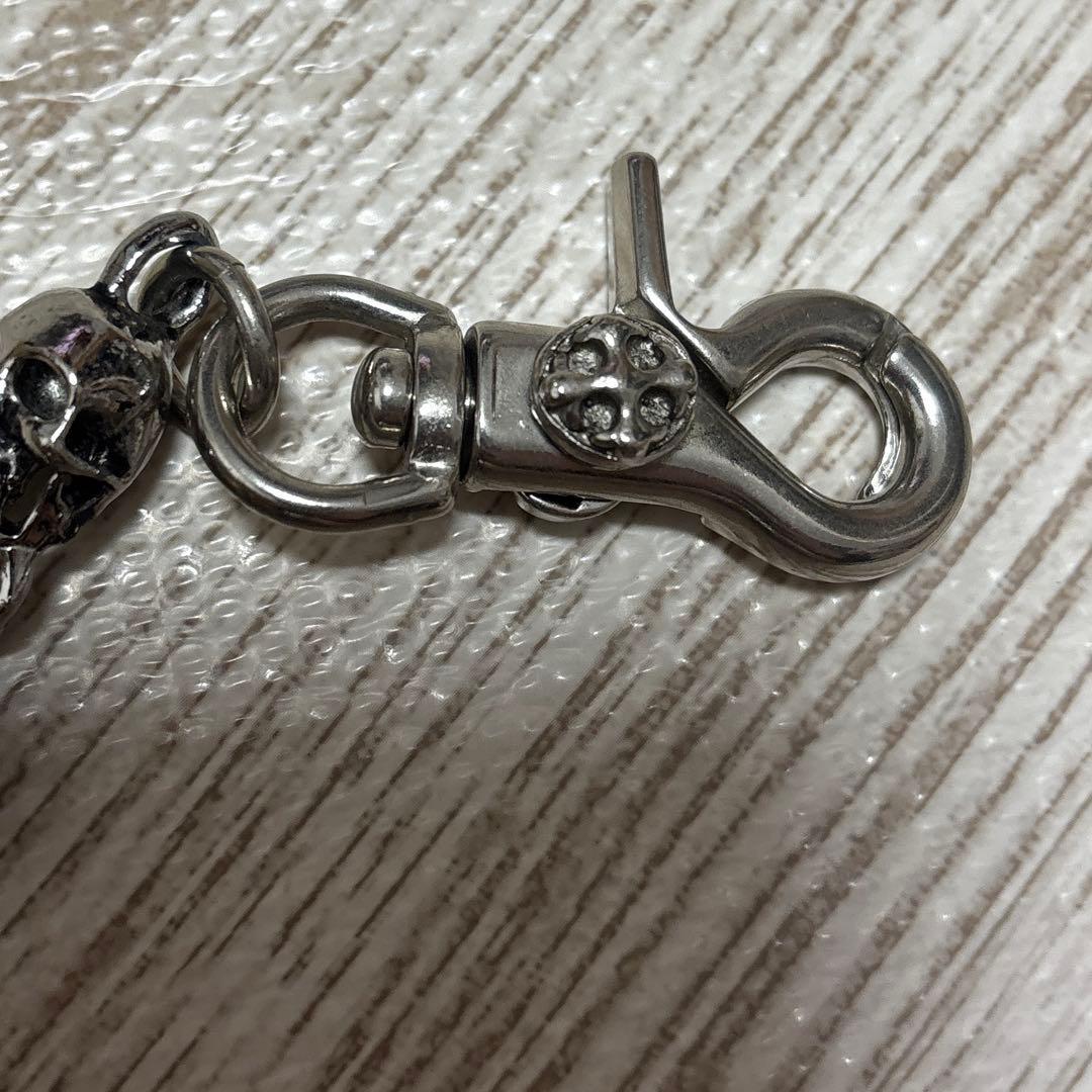 スカル　ウォレットチェーン　シルバー　archive opium Y2K