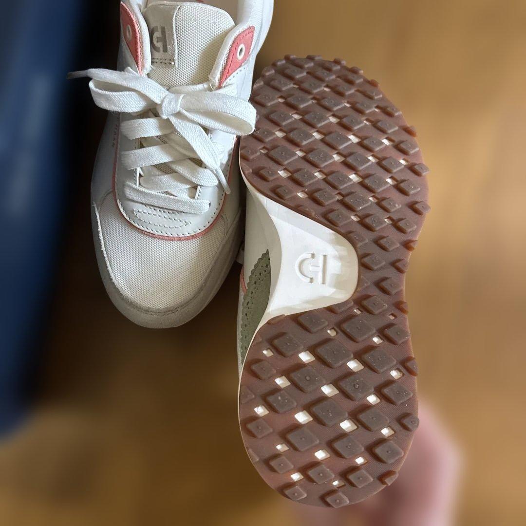 COLE HAAN スニーカー ホワイト/グリーン/ピンク 箱付き