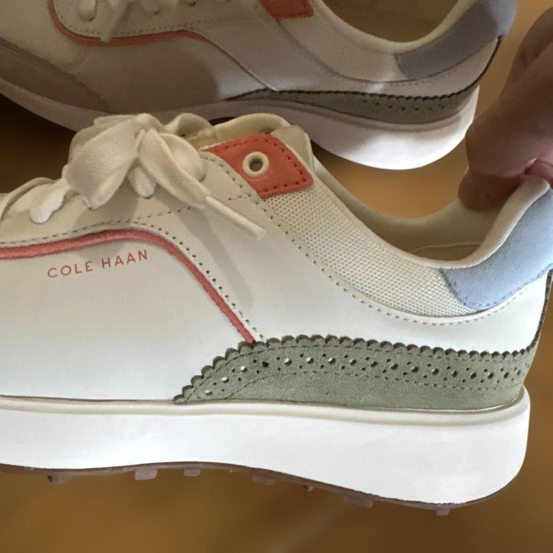 COLE HAAN スニーカー ホワイト/グリーン/ピンク 箱付き
