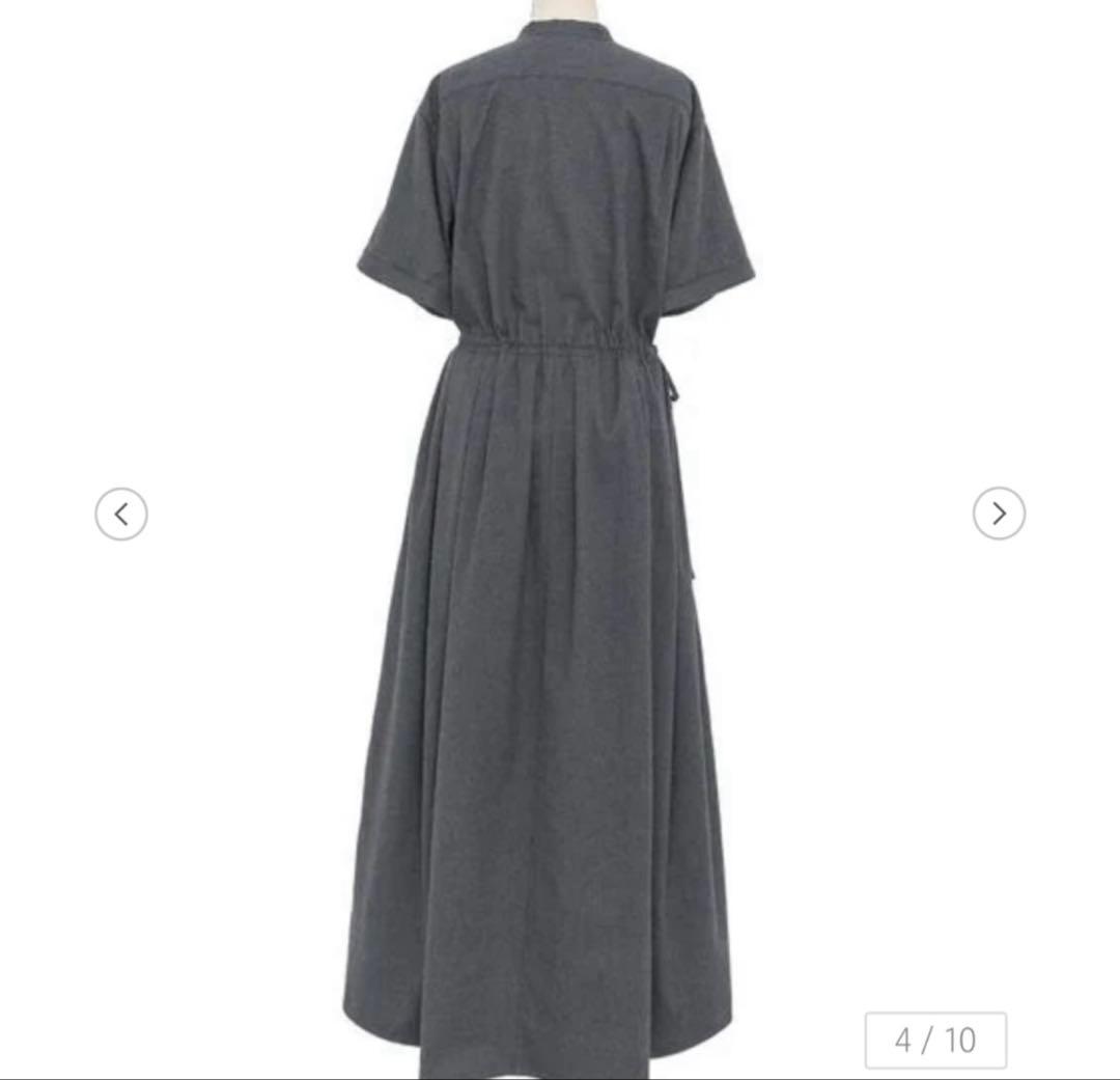 PRE2 フランネル スタンドカラーワンピース