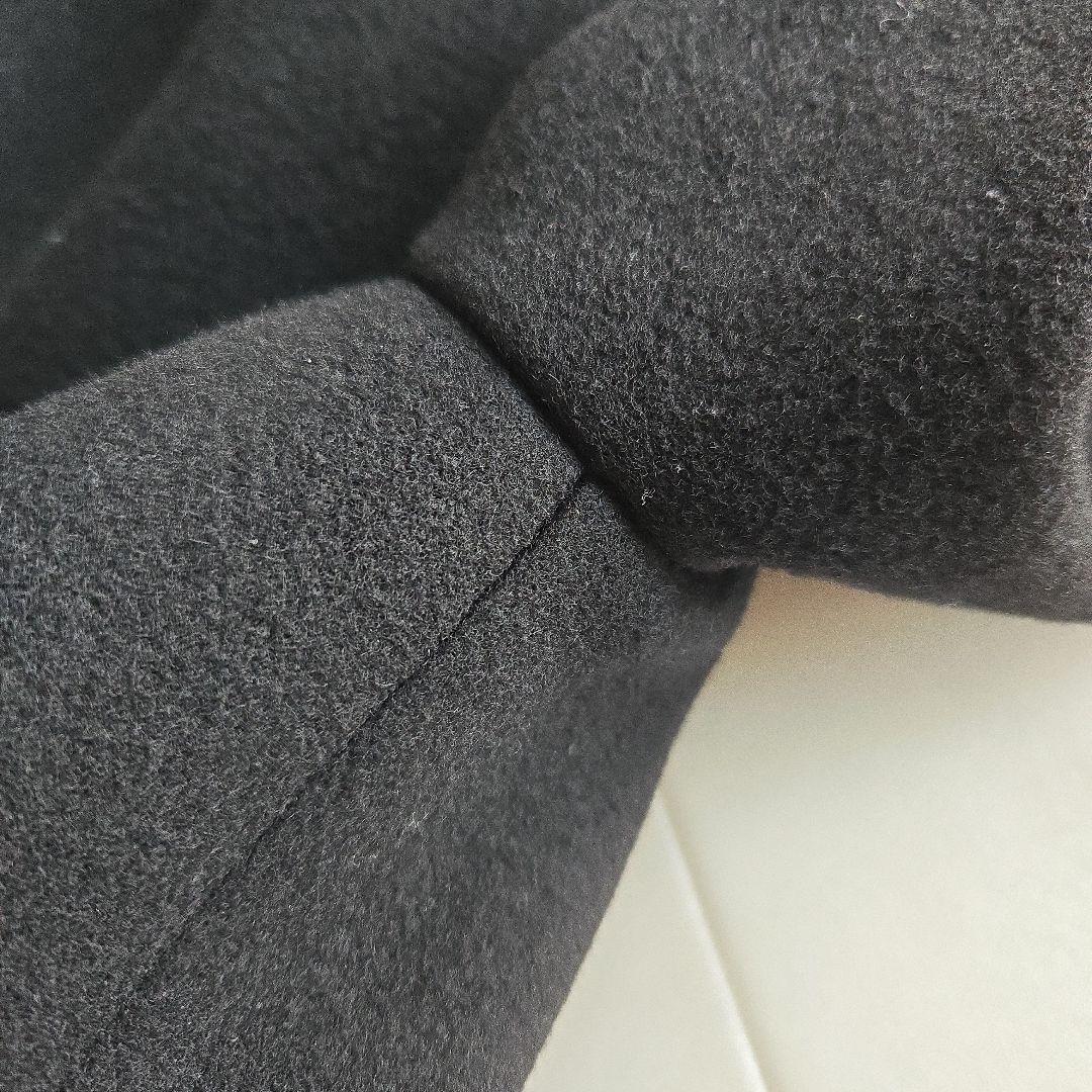 レサージュ SUPER120 ステンカラーショートコート ブラック