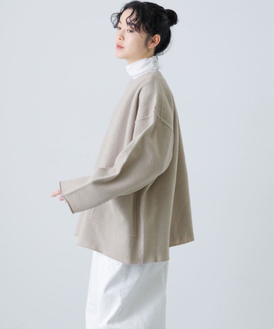 かぐれ　ウールノーカラージャケット　GREGE