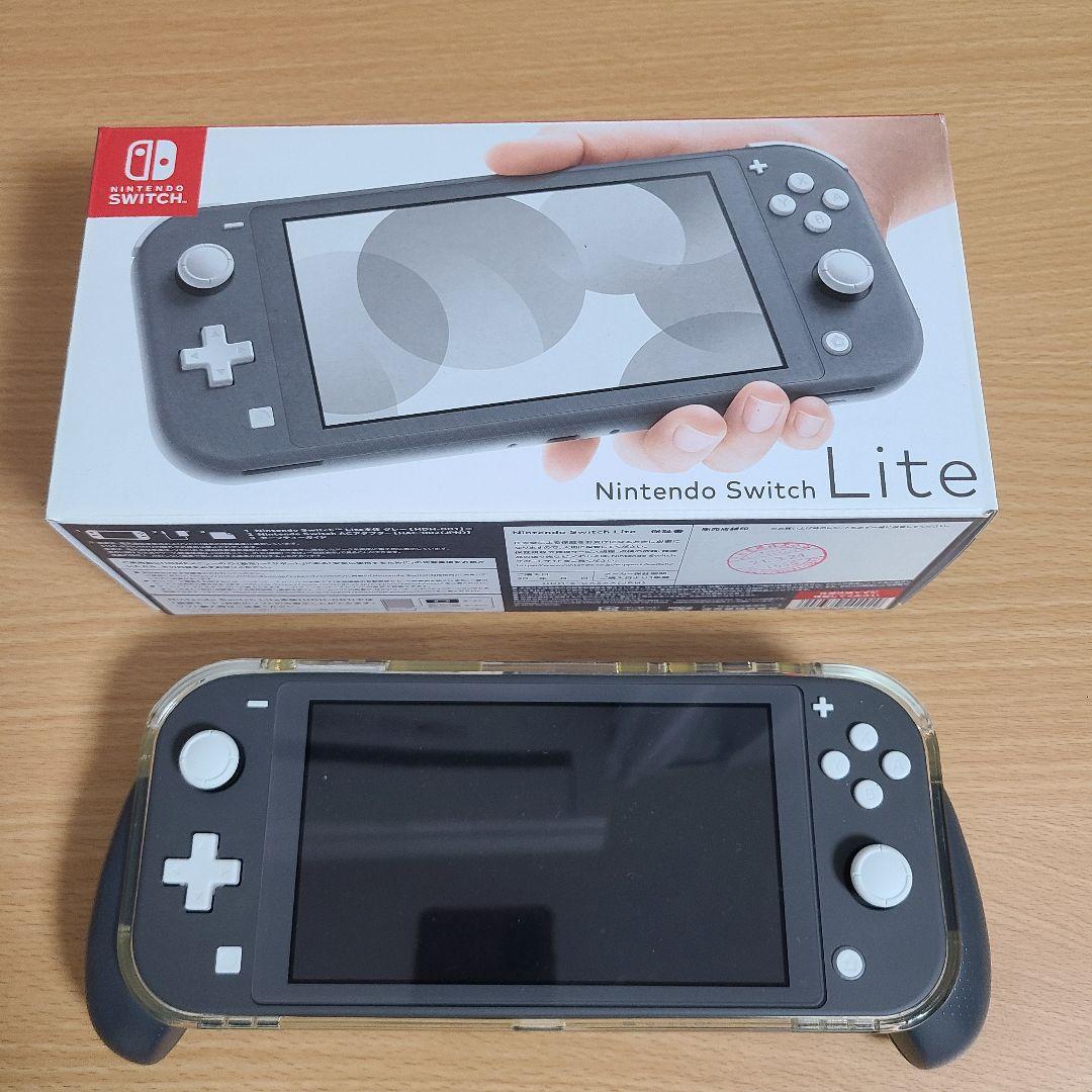 Nintendo Switch Lite グレー グリップ ケース付き