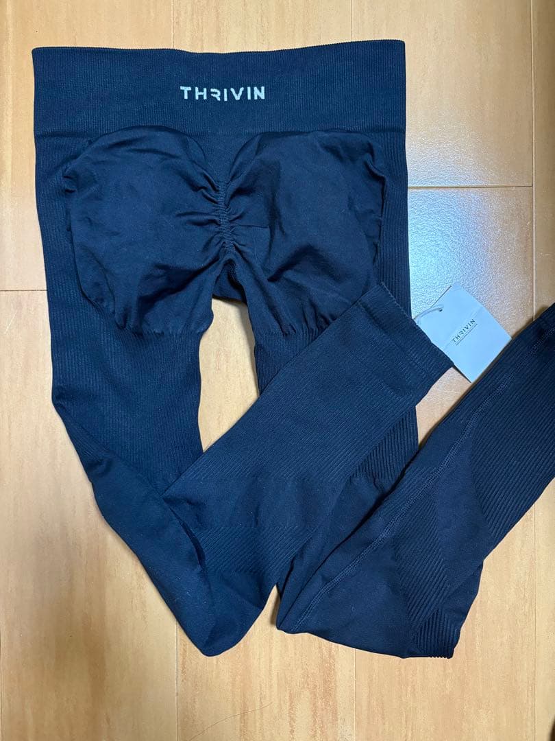 THRIVIN ブラックレギンス ヒップループデザイン