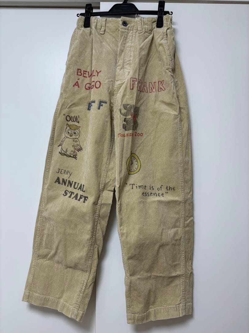 ANJI。DENIMDUGAREEメモリアルラクガキコーデュロイ