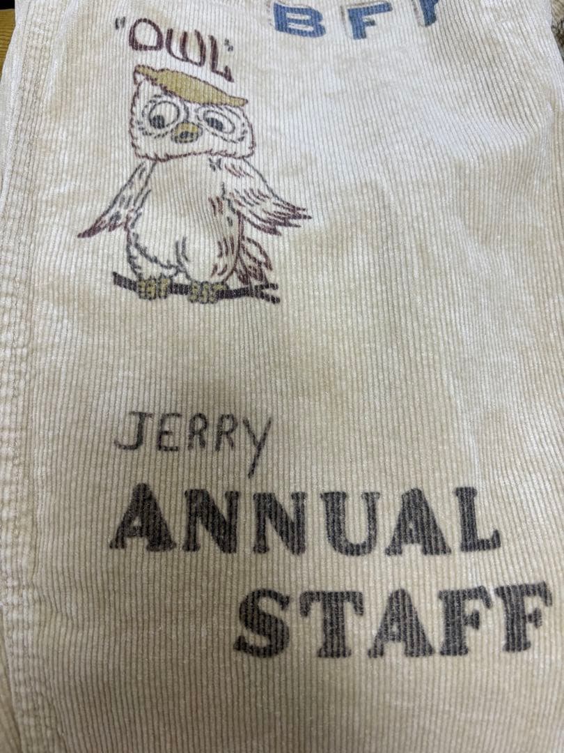 ANJI。DENIMDUGAREEメモリアルラクガキコーデュロイ