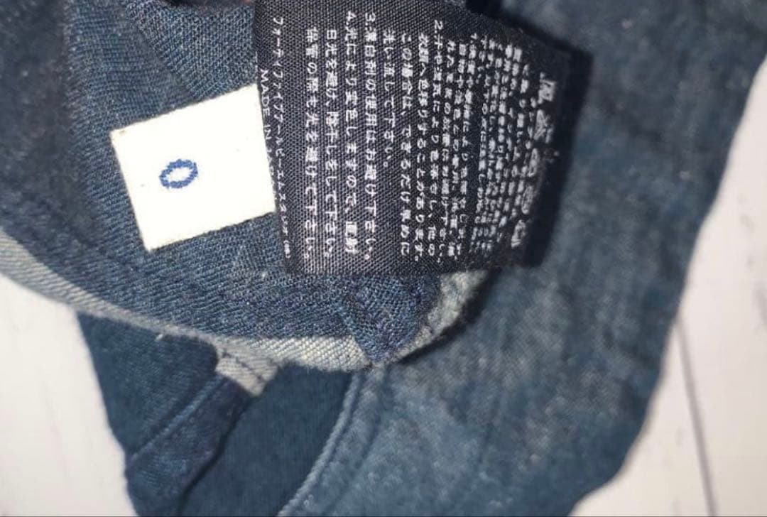 45R インディゴ パッチワーク グラデーション ワンピース