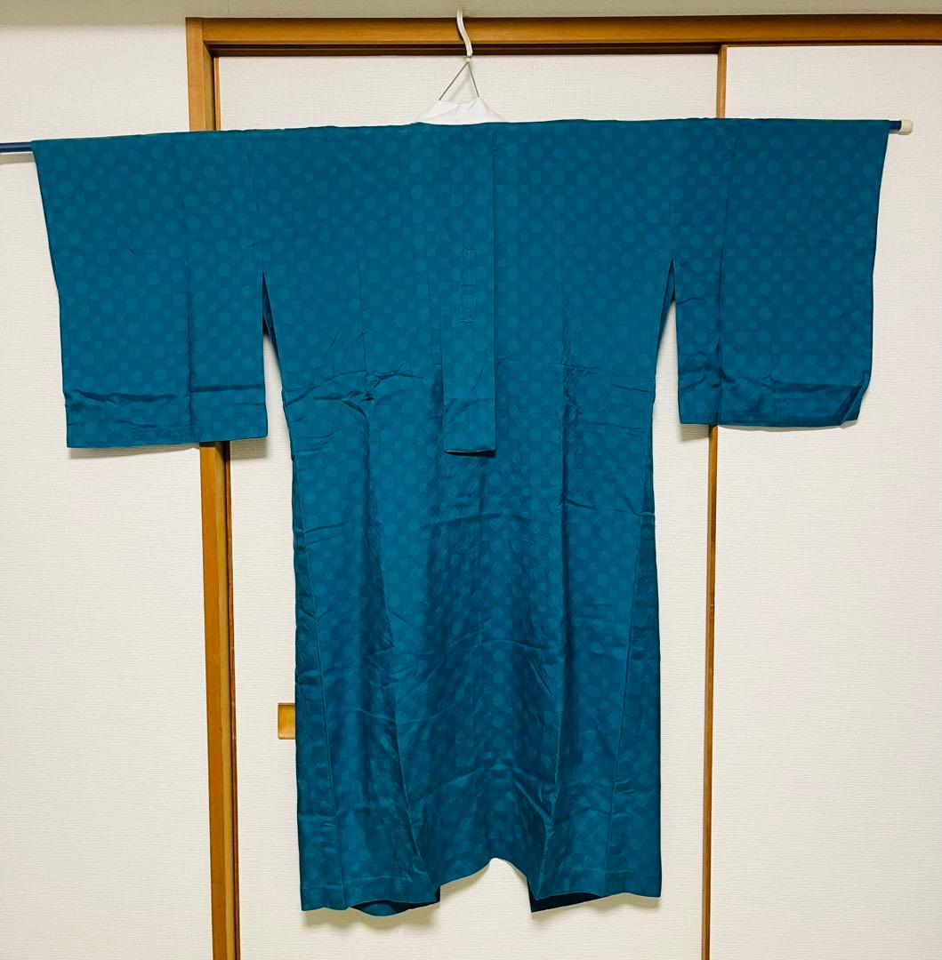 【正絹】となみ織物 南蛮七宝 洗える長襦袢 夏単衣用 日本和装　共布居敷当付