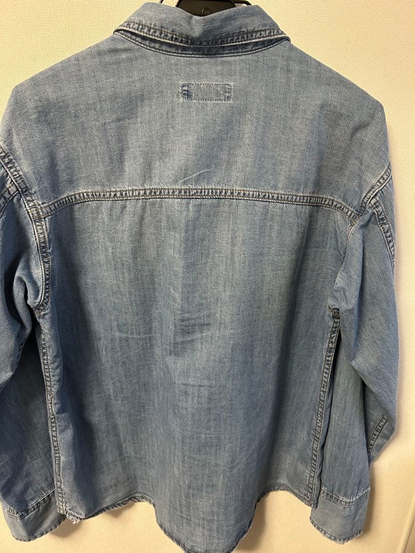 スピックアンドスパン　ライトオンスデニムシャツ　サックスブルー