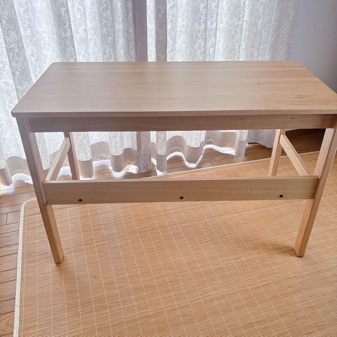My様リクエスト品】無印良品 MUJI 無垢材 木製デスク オーク材 事務 学習