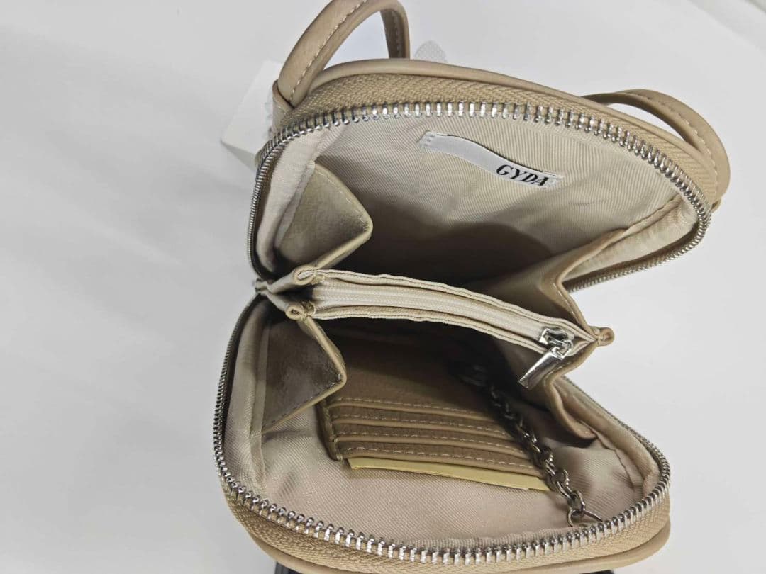 GYDA ベージュ スマホショルダーバッグ