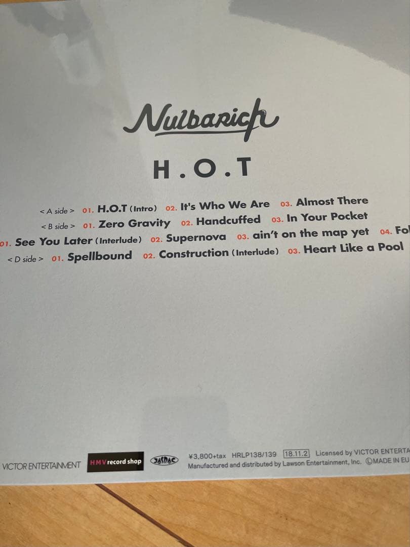 Nulbarich H.O.T LPレコード ナルバリッチ アナログ 新品