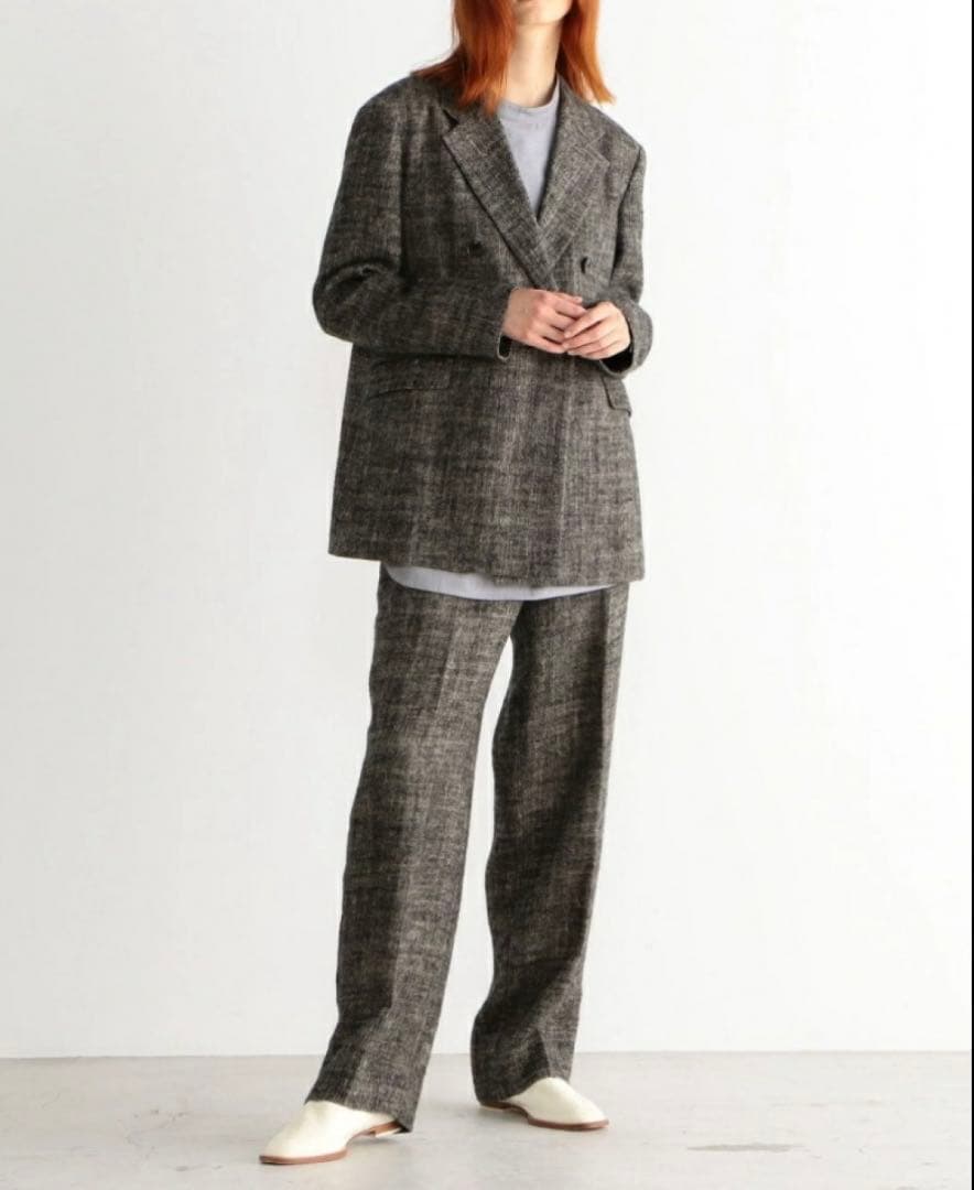 テーラードジャケット ツイードヘリンボーン　bacca tomorrowland