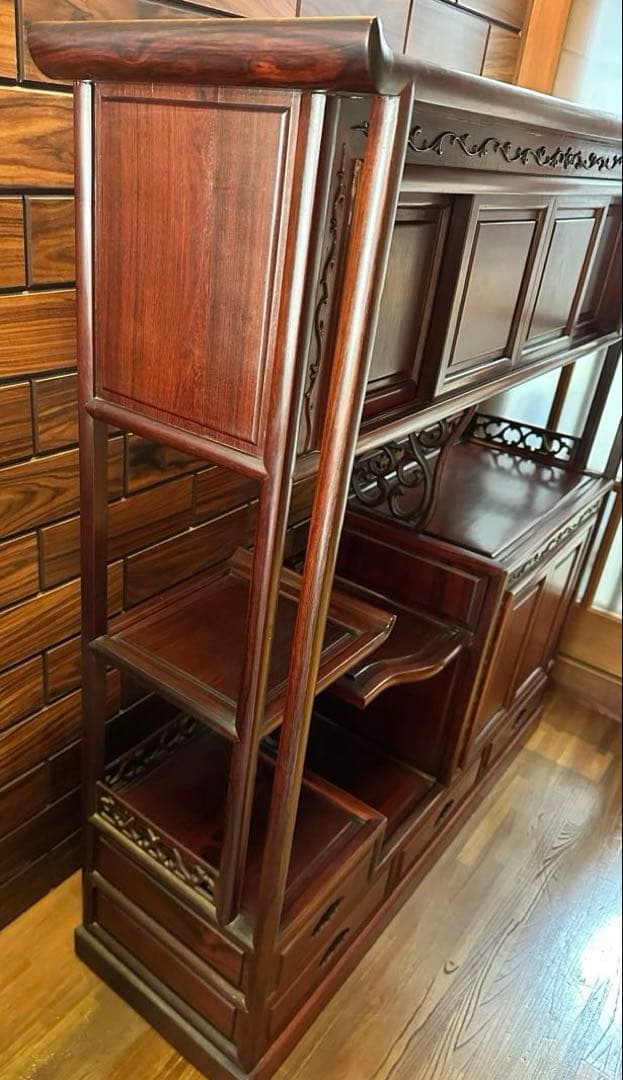 お盆限定価格！！　アンティーク　茶箪笥　紫檀　茶棚　飾り棚