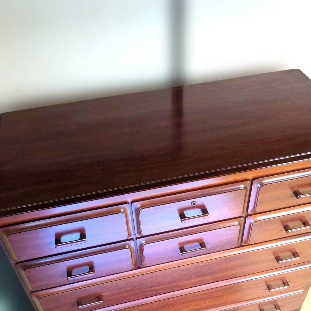 和箪笥 138㌢高 レトロ調 整理タンス チェスト