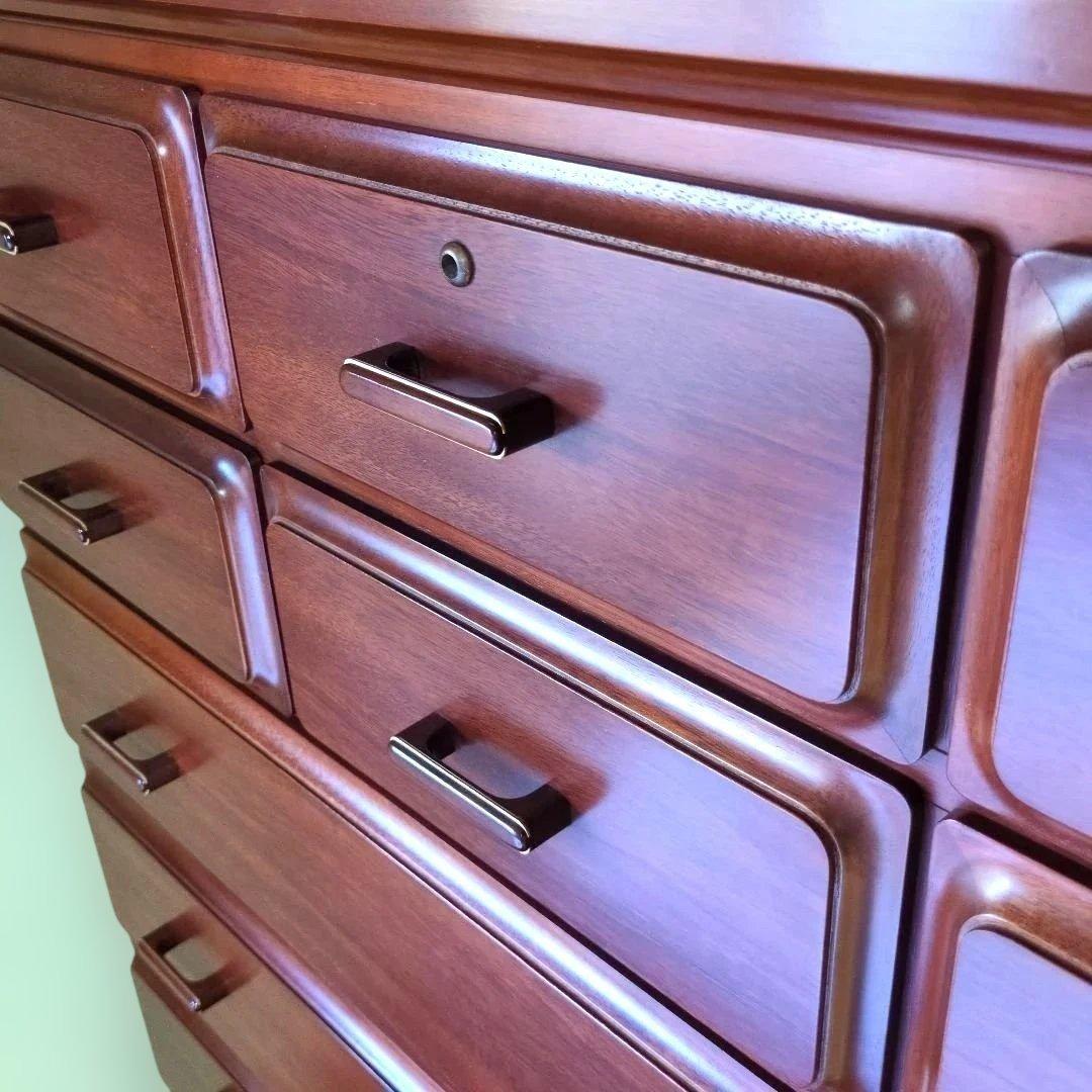 和箪笥 138㌢高 レトロ調 整理タンス チェスト